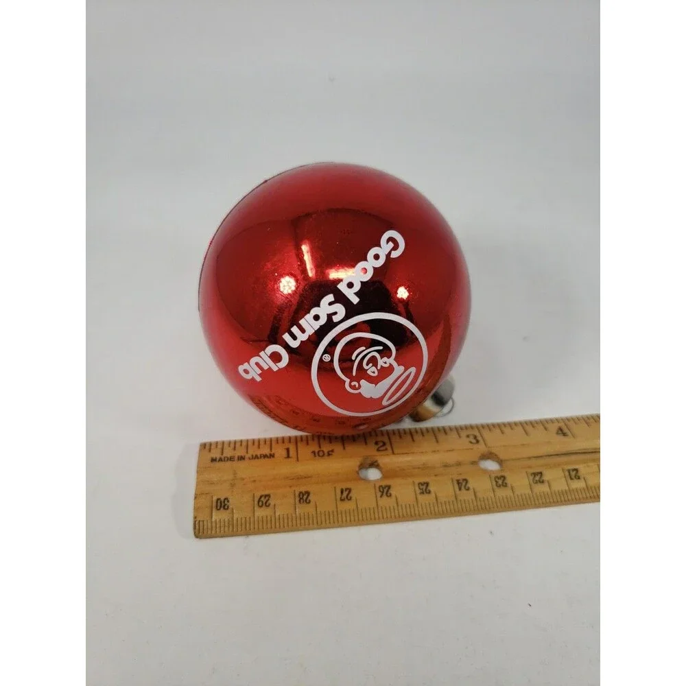 Good Sam Club Red Christmas Ornament Ball Plastic Original Storage Box Unused